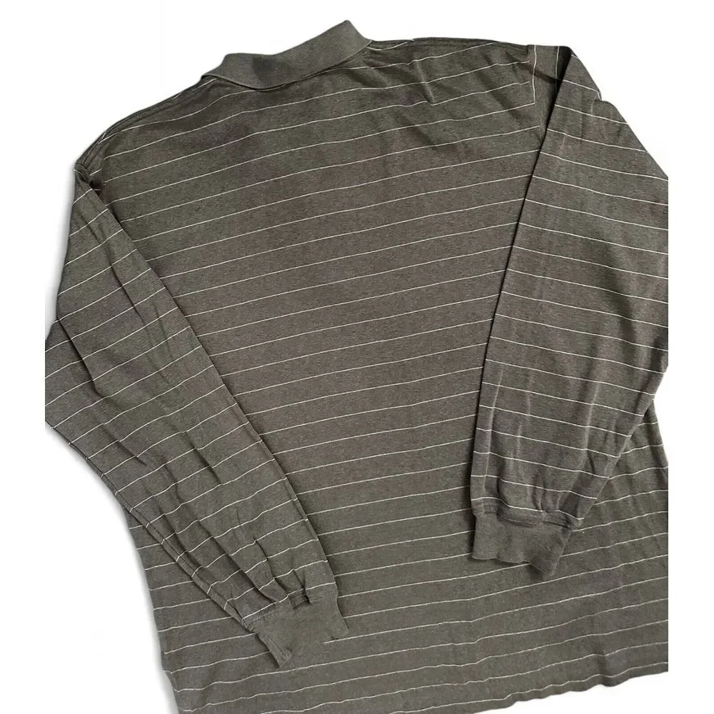 Polo Ralph Lauren Men's Brown Striped Long Sleeve Shirt‎ Size XL